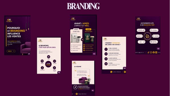 Carrousel en six pages sur le branding
